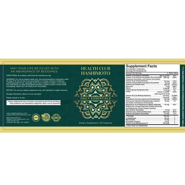 Daily Essentials (CAPSULES) - Health Club Hashimoto